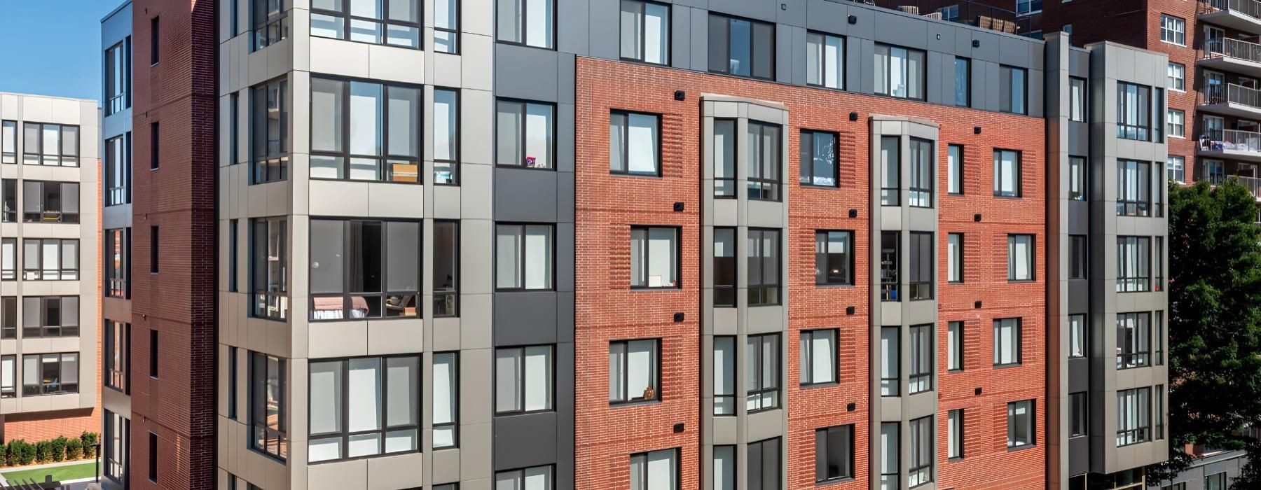 a building with many windows